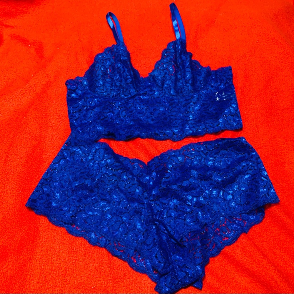 Blue lingerie